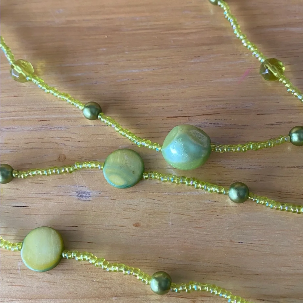 Vintage 1990s Rolled Paper Beaded Bracelet with necklace